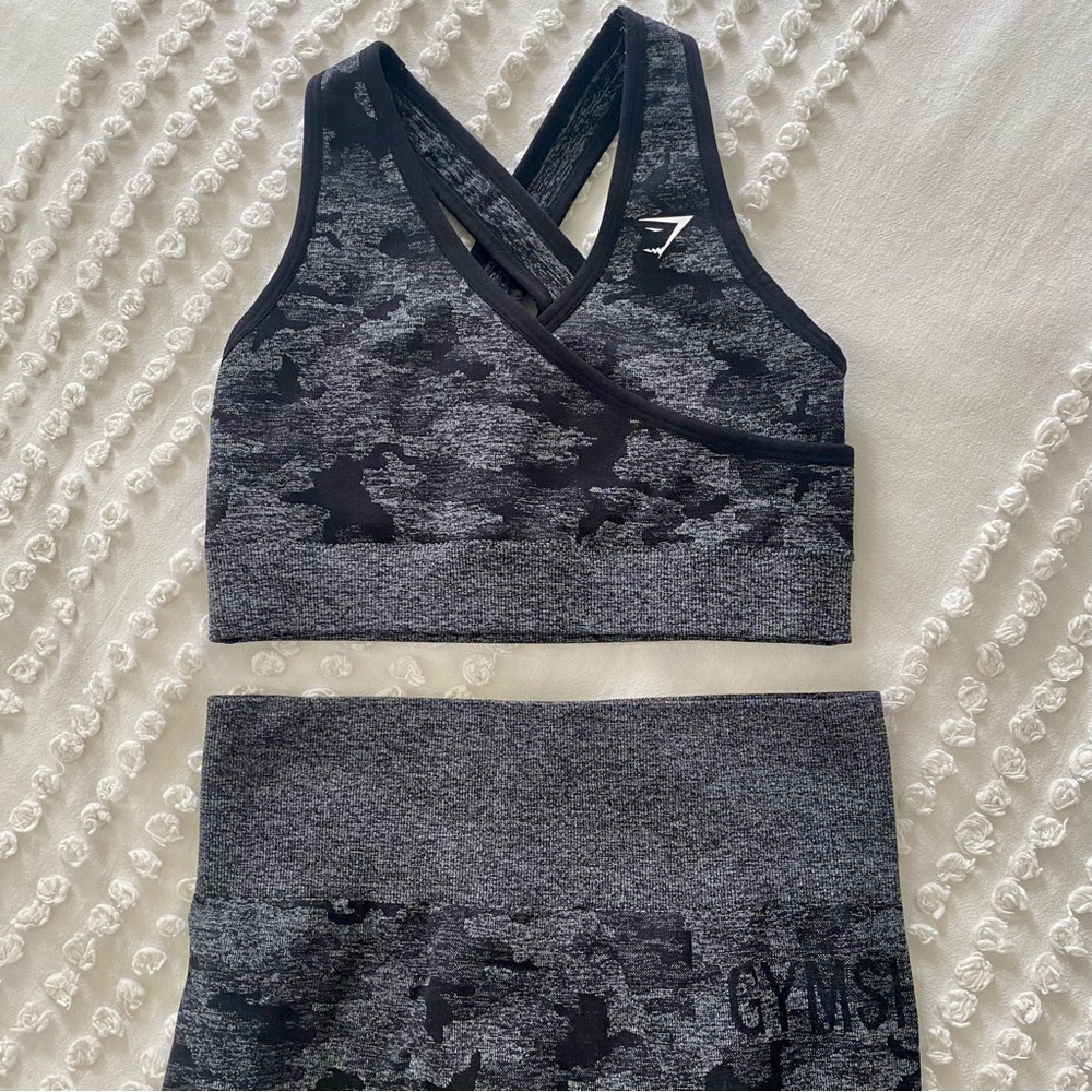 Gymshark Adapt Camo Seamless Set Size Small